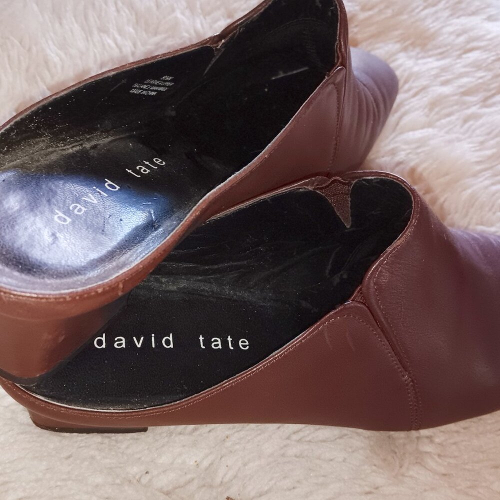 Mount Up on These Mules! David Tate Chunk Heel Brown Mules - Picture 3 of 4